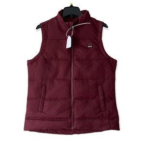 Bench puffer vest in burgundy Color
